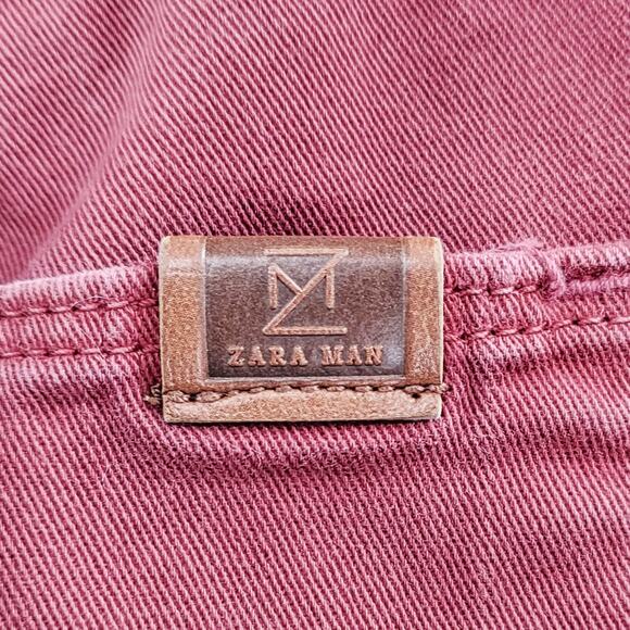 Zara Man Denim Wear Rust Color Brown Jeans 5-Pocket Zip Button Fly Men's Size 31 - Picture 5 of 8